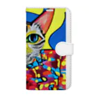 miehayashi1984のファンキーcat Book-Style Smartphone Case