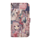 mcbling's roomのfluffy pink girls world Book-Style Smartphone Case