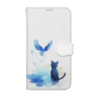 yuuの黒猫と青い鳥 Book-Style Smartphone Case