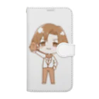 🌈彩-ｲﾛﾄﾞﾘ-🎨のミニキャラ土器くん 手帳型スマホケース