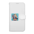がみみしょつぷの筋トレするサングラスくまさん Book-Style Smartphone Case
