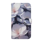 ほろ子のお花屋さんのCherry Blossoms Dancing Book-Style Smartphone Case