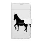 みんなのみすたーさんの silhouette horse 手帳型スマホケース