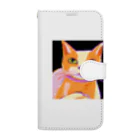 tefutefvの猫のイラストグッズ 手帳型スマホケース