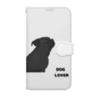 DOG LOVERのDOG LOVER（パグ） 手帳型スマホケース