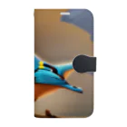 takuの穏やかな宝物の青い鳥の幻想 手帳型スマホケース