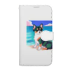 幸せのおすそわけの愛する犬シリーズ2 Book-Style Smartphone Case