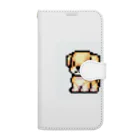 ebizo999のドット絵の子犬 手帳型スマホケース