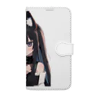 ケモ耳美少女キツネちゃん（AIart）の長い黒髪の愛らしい獣耳の少女 Book-Style Smartphone Case