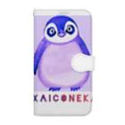 oxaiconeka-shopのoxaiペンギン Book-Style Smartphone Case