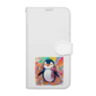 aki7sの笑顔のペンギン Book-Style Smartphone Case