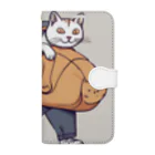 aoking_の不思議猫 Book-Style Smartphone Case