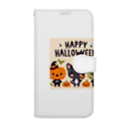 ワンダーワールド・ワンストップのHappy Halloween かわいいハローウィーンキャラクター Book-Style Smartphone Case