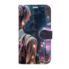 𝔔𝔘𝔒ℜℑ𝔄のCyberpunk giraffe Book-Style Smartphone Case