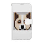 たるほのお店のピクセルアートのかわいい秋田犬 Book-Style Smartphone Case