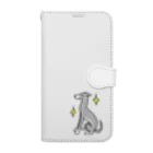 Cute mascot dogsのItalian Greyhound. Book-Style Smartphone Case