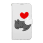 ３２１６のl love クロネコ Book-Style Smartphone Case