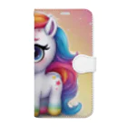 unicorn_dreamsのつぶらなユニちゃん Book-Style Smartphone Case