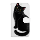 もっち（mocchi）の黒猫ちゃん 手帳型スマホケース