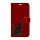 Kazuma_Endoのしっぽハート　Maroon Book-Style Smartphone Case