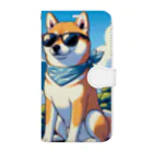 ピヨっこのサングラス犬　【銀次郎】 Book-Style Smartphone Case
