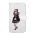 infinexus_dsgnのちびキャラ少女（Silver hair） 手帳型スマホケース