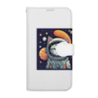 star tripの願いを叶えるねこ　宇宙版 Book-Style Smartphone Case