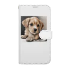 つぶらな瞳の子犬グッズ屋さんの癒しの子犬 Book-Style Smartphone Case