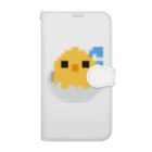 haching chickのドットひよこ Book-Style Smartphone Case