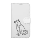 abiko328の柴犬トレジャーズ　ブラック Book-Style Smartphone Case