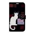 PALA's SHOP　cool、シュール、古風、和風、のCHAT BLANCー０Q２ Book-Style Smartphone Case