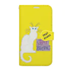 PALA's SHOP　cool、シュール、古風、和風、のCHAT BLANCー０Q８ Book-Style Smartphone Case