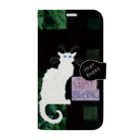 PALA's SHOP　cool、シュール、古風、和風、のCHAT BLANCー０Q９ Book-Style Smartphone Case