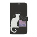 PALA's SHOP　cool、シュール、古風、和風、のCHAT BLANCー０Q１０ Book-Style Smartphone Case