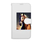 KSK SHOPの馬(horse) Book-Style Smartphone Case