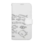 イカめしの魚群 －無表情－ Book-Style Smartphone Case