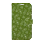 B-catの微生物パターン緑_アイテムいろいろ Book-Style Smartphone Case