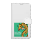 kazu_gの幸せの金龍さん（緑） Book-Style Smartphone Case