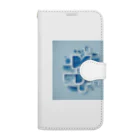 Blue: ユニークな雑貨の宝庫の青のアート Book-Style Smartphone Case