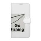 No Fishing No Life の釣り女子 Book-Style Smartphone Case