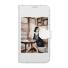 MistyStarkの日本人女性冬ビール Book-Style Smartphone Case