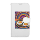 PSYCHEDELIC ARTのPSYCHEDELIC目玉焼き 手帳型スマホケース