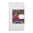 PSYCHEDELIC ARTのPSYCHEDELICトマト 手帳型スマホケース