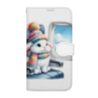 Shiba_IncのSitting rabbit（座るウサギ） Book-Style Smartphone Case