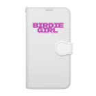 BIRDIE_GIRLのバーディーガールロゴ 手帳型スマホケース