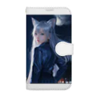 ZZRR12の「深夜の邂逅：猫耳の不思議な出会い」 Book-Style Smartphone Case