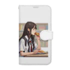 女子高生アニメ【君を想う僕と君】の孤独な食事 Book-Style Smartphone Case
