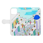 AKISENのエーゲ海ガールズ Book-Style Smartphone Case:Opened (outside)