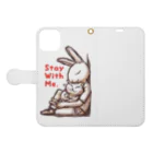 BeachBunnyのうさぎとねこ　Stay With Me Book-Style Smartphone Case:Opened (outside)