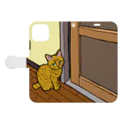 toru_utsunomiyaの猫のななちゃん Book-Style Smartphone Case:Opened (outside)